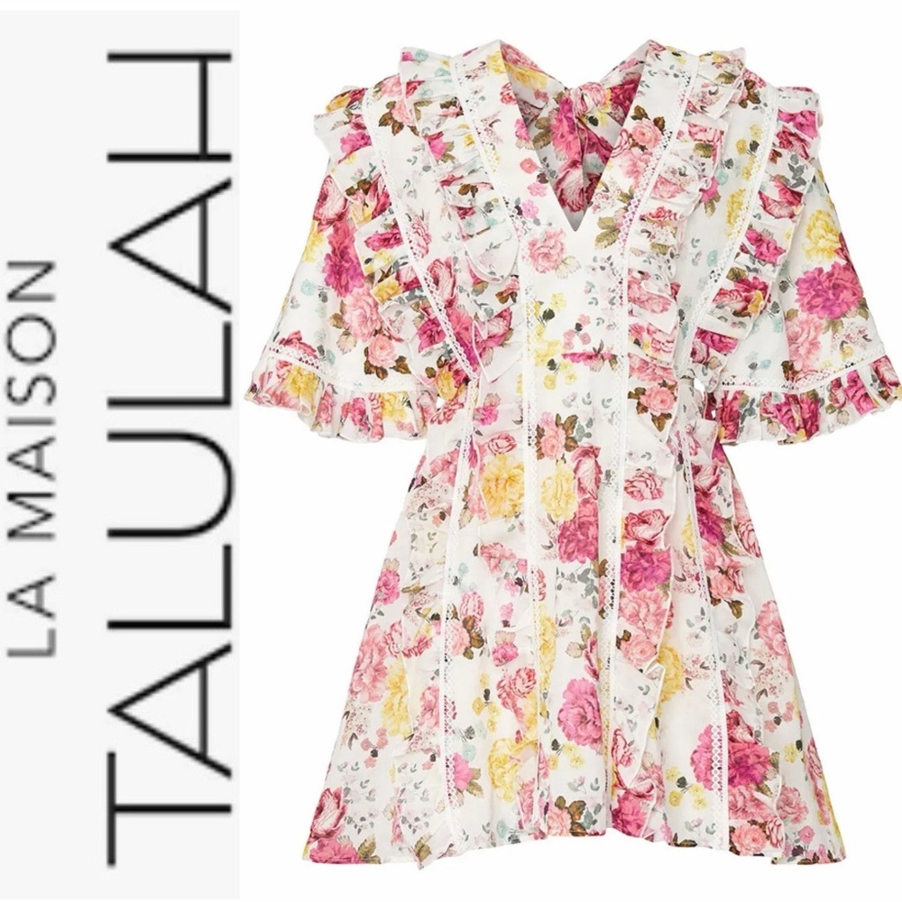 NWOT LA Maison Talulah Floral Tea time mini dress m